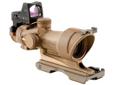 The Trijicon ACOG ECOS is the ultimate sight for both Close Quarter battle (CQB) situations and longer distance shooting where accuracy and pinpoint bullet placement are required. Trijicon is the first to market with its unique dark earth brown color, a