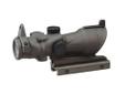Trijicon ACOG Rifle Scope 4x32 Amber Center Illumination for M4A1 includes Flat Top Adapter, Backup Iron Sights and Dust Cover. The Trijicon ACOG 4x32 Rifle Scope with Crosshair Reticle illuminates under low light conditions. The ACOG Rifle Scope features