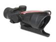 Trijicon ACOG Rifle Scope 4x32 Dual Illumination Red Triangle Reticle BAC Triangle Matte - Carry Handle Mount. The Trijicon ACOG scope provides a dual-illuminated reticle using fiber optics and tritium for bright aiming point in any light condition.
