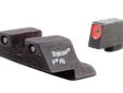 The HD Night Sights were specifically created to address the needs of tactical shooters. The three dot green tritium night sight set's front sight features a taller blade and an aiming point ringed in photoluminescent paint while the rear sight is