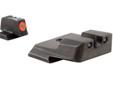 These three-dot tritium heavy duty night sights were created with the challenges of law enforcement and military duty in mind. With their yellow or orange photoluminescent paint outline and tall blade, the front sight increases visibility and quickens
