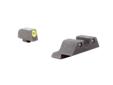 The HD #Night Sights were specifically created to address the needs of tactical shooters. The three dot green tritium night sight set's front sight features a taller blade and an aiming point ringed in photoluminescent paint(yellow) while the rear sight