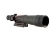 ACOG 5.5x50 Red Chevron BAC Flattop.308 Reticle includes flat top adapter. The chevron reticle is designed to be zeroed using the tip at 100 meters. The width of the chevron at the base is 5.53 MOA which is 19 in. at 300 meters. This allows range
