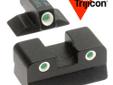 Trijicon Tritium Night Sights, Beretta PX4 Storm - Green Front / Green Rear. Trijicon Bright & Tough Night Sights are three-dot iron sights that increase night-fire shooting accuracy by as much as five times over conventional sights. Equally impressive,