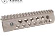Troy Industries AR-15 M4 Carbine Alpha BattleRail 7.2", Free Float - FDE. Building off the TRX Extreme design that revolutionized rail based hand guards; the Alpha Rail utilizes a new low-profile locking mechanism, which offers unparalleled strength and