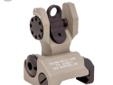 Troy Industries Folding Rear BattleSight, Picatinny Mount - FDE. The Troy Industries AR15 Folding Rear Sight is the first choice of Military, Law Enforcement and tactical users worldwide. Easy to install and to deploy, with no levers or springs to fumble