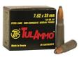 TulAmmo 7.62x39 124Gr Soft Point Bi-Metal 20 Rounds. The Tula Cartridge Works, founded in 1880, is one of the largest producers of small-arms ammunition in the world. Tula Cartridge Works produces a wide variety of commercial ammo products for training,