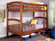 Twin Bunk Bed in Oak
Casual Style Twin Bunk Bed by Coaster is constructed of hardwood in a oak finish. It features slats, side safety rails, Curved Head and Foot Board with a ladder.
Bunk Bed set Retail $835 .....Now $418.91
Mattress not included ~ Twin