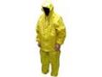 "
Frogg Toggs UL12104-08LG Ultra-Lite2 Rain Suit w/Stuff Sack Large, Yellow
The DriDucksÂ® suits are constructed from an ultralight waterproof, breathable, non-woven polypropylene construction. The patented bi-laminate technology with ""welded"" waterproof