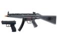 The HK Holiday Airsoft Kit includes both the MP5 Electric AEG Airsoft gun as well as the P30 Spring powered pistol, and a Speedloader to quickly load both guns. The combination comes in both black and clear. The MP5 has a 200-shot capacity and will shoot