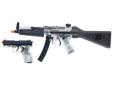 The HK Holiday Airsoft Kit includes both the MP5 Electric AEG Airsoft gun as well as the P30 Spring powered pistol, and a Speedloader to quickly load both guns. The combination comes in both black and clear. The MP5 has a 200-shot capacity and will shoot