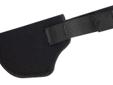 Efficient fold-over Velcro retention strap keeps gun in place, releases quickly with thumb; meets retention requirements of some jurisdictions. Unique, ultra-thin four-layer laminate no thicker than conventional suede leather holsters. Internal moisture