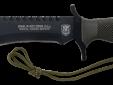 Don't take shots in the dark when you are speaking about survival. This One Shot: One Kill, S.O.A. survival bowie is a knife you can always count on. A 7" stainless steel sawback blade features the S.O.A. emblem laser etched right into the blade. At 12"