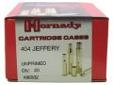 Hornady 86932 Unprimed Brass by Hornady 404 Jeffery (Per 20)
Hornady Umprimed Brass
- Properly annealed for strength and hardness so you can reload again and again
- Precision drawn premium brass yields uniform concentricity and repeatable accuracy
- Each