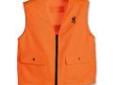 Browning 3052800103 Upland Youth Vest Large
Browning Junior Upland Safety Vest - Blaze Orange
Features:
- 100% polyester oxford
- Zip front
- Rear game bag
- Back license loop
- Large snap flap shell pockets
- Buckmark embroidery on front and back
-