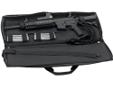 US PeaceKeeper MRAT Weapon Case, 32"x11"x2.75" - Black. Designed for a M4 or similar length carbine with collapsible stock. Features include, Webbing system features adjustable straps for securing rifle, Wide elastic straps to accommodate two rifle