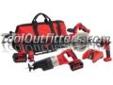 "
Milwaukee Electric Tools 0928-29 MLW0928-29 V28Â® 4 Pack Combo Tool Kit
Features and Benefits:
Revolutionary 28 volt Lithium-Ion Technology
1/2" hammer-drill with all metal, single sleeve, ratcheting chuck with all carbide jaws
Sawzall reciprocating saw