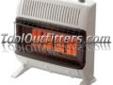 "
Mr. Heater, Inc. F255468 MRHF255468 Vent Free 30,000 BTU Radiant, LP Gas Heater
Features and Benefits:
CSA Certified
Oxygen depletion sensor for safety indoors
Thermostat for automatic temperature control
Quiet integrated blower for gentle circulation
