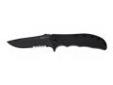 "
Kershaw 3650CKTSTX Volt II Black Serrated, Clam Pack
High-voltage looks in basic black
You get the same versatile blade and handle style as the original Volt, but with a non-reflective black oxide blade coating, black handle scales, and black
