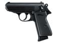 Walther PPK/S .22 LR - Black 3.35" Features: - Fixed steel sights. - Top strap is cut with a wave to reduce glare. - PPK/S frame. - Rear slide serrations. - Manual safety. - Internal slide stop. - Beaver tail extension. - 10 round magazine. - Classic