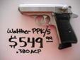 Manufacture: Walther
Model: PPK/S
Caliber: .380 ACP / 9mm KURZ
Price: $549.99 + tax = $594.50
USED
For any questions please call us at 520-296-0000. Please mention the backpage deal for the price posted.