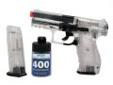 "
Umarex USA 2272541 Walther PPQ Clear
Walther PPQ Special Operations
Specifications:
- 6mm Airsoft
- Capacity: 15
- Spring Powered
- Velocity: 300 fps
- Hop-Up
- Metal Gears
- Clear
- Includes: 2 magazines, 400 BBs "Price: $15.53
Source:
