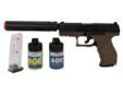 "
Umarex USA 2272545 Walther PPQ Combat Kit, Dark Earth Brown
Walther PPQ Special Operations Airsoft Spring Pistol Combat Kit by Umarex - Tan/Black
Features:
- Fully Licensed Walther Trademarks
- Made from High Strength Polymer
- Threaded Mock Silencer
-