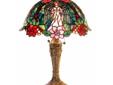 Handcrafted using methods first developed by Louis Comfort Tiffany Contains 608pieces of stained glass, each hand-cut and wrapped in fine copper foil Angel motif with 44 cabochon accents Requires two 60-watt candelabra bulb (not included) Operates with