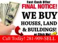 We buy houses fast. We buy houses with cash. We Stop Foreclosure, save your credit, in a divorce, we can help.
If you are saying "Buy My House" then we can get the process started tomorrow. You call us today and we will have you an offer in 24 hours.
We