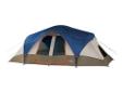 Great Basin Family Dome TentFeatures:- Shockcorded fiberglass poles with pin and ring system for easy set-up- Hooped fly over front door and rear window for weather protection- Hanging divider curtain creates two separate rooms- Mesh doors (2), windows