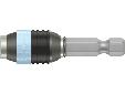 Application: Suitable for 1/4" DIN 3126-C 6,3 and E 6,3 (ISO 1173) hexagon insert bits and Wera Series 1 and 4Design: Rapidaptor easy-in, easy-out, rapid-spin, chuck-all, and single-hang technologyDrive: 1/4" hexagon suitable for power tools with DIN