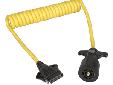 Vehicle/Trailer Coiled Wire Jumpers7-Way Trailer to 5-Way flat car end coiled jumper w/ 4' cableCoiled Yellow heavy insulated 16/5 cable
Manufacturer: Wesbar
Model: 787195
Condition: New
Price: $15.75
Availability: In Stock
Source: