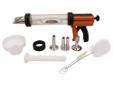 Make delicious, low-calorie, homemade jerky or snack sticks from any ground meat with the Original Jerky Gun Jr.Features:- The Original Jerky Gun Jr. can hold up to 1 lb of meat ? equipped with an Easy Squeeze Trigger. - Comes with 4 Stainless Steel Jerky