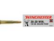The Winchester line of Super-X Centerfire Rifle ammunition continues to be the best you can buy, and it is still made in the USA. The hollow point provides a weight rearward design that enhances bullet accuracy.Symbol: X30301Caliber: 30-30