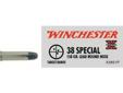 Winchester's Lead Round Nose bullet offers excellent accuracy and sure functioning.Symbol: X38S1PCaliber: 38 SpecialBullet Weight: 158 GrainsBullet Type: Lead Round NoseUser Guide: TrainingTest Barrel Length: 4" Vented BarrelVelocity (Feet Per Second): -