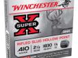 Winchester SuperX .410Ga 2.5", 1/5oz Rifled Slug, 5-Rounds. If you're hunting with a shotgun this deer season, keep these important points in mind. Nothing performs better in shotguns with smooth bores than rifled slugs like Winchester's Super-X Hollow