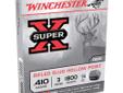 Winchester SuperX .410Ga 3", 1/4oz Rifled Slug, 5-Rounds. If you're hunting with a shotgun this deer season, keep these important points in mind. Nothing performs better in shotguns with smooth bores than rifled slugs like Winchester's Super-X Hollow