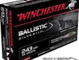 Winchester Supreme, 243 Winchester, 55Gr Ballistic Silvertip - 20 Rounds. This aerodynamic, polymer-tipped boattail bullet design provides long-range accuracy, rapid expansion and superior on-target performance. Winchester Ballistic Silvertips combines
