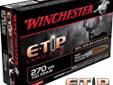 Winchester Supreme, 270 Winchester, 130Gr E-Tip Lead-Free - 20 Rounds. Winchester and Nosler have combined technologies to bring hunters a superior hunting load through innovative design. The extremely complex hollow cavity and bullet composition