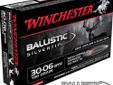Winchester Supreme, 30-06 Springfield,150Gr Ballistic Silvertip - 20 Rounds. This aerodynamic, polymer-tipped boattail bullet design provides long-range accuracy, rapid expansion and superior on-target performance. Winchester Ballistic Silvertips combines