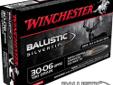 Winchester Supreme, 30-06 Springfield,180Gr Ballistic Silvertip - 20 Rounds. This aerodynamic, polymer-tipped boattail bullet design provides long-range accuracy, rapid expansion and superior on-target performance. Winchester Ballistic Silvertips combines