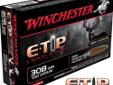 Winchester Supreme, 308 Winchester, 150Gr E-Tip Lead-Free - 20 Rounds. Winchester and Nosler have combined technologies to bring hunters a superior hunting load through innovative design. The extremely complex hollow cavity and bullet composition