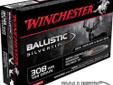 Winchester Supreme, 308 Winchester, 168Gr Ballistic Silvertip - 20 Rounds. This aerodynamic, polymer-tipped boattail bullet design provides long-range accuracy, rapid expansion and superior on-target performance. Winchester Ballistic Silvertips combines