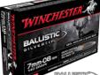 Winchester Supreme, 7mm-08 Remington, 140Gr Ballistic Silvertip - 20 Rounds. This aerodynamic, polymer-tipped boattail bullet design provides long-range accuracy, rapid expansion and superior on-target performance. Winchester Ballistic Silvertips combines