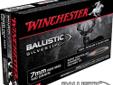 Winchester Supreme, 7mm Remington Magnum, 140Gr Ballistic Silvertip - 20 Rounds. This aerodynamic, polymer-tipped boattail bullet design provides long-range accuracy, rapid expansion and superior on-target performance. Winchester Ballistic Silvertips