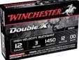Winchester Supreme Double X, 12Ga 3", 12 Pellets 00 Buck Shot - 5 Rounds. Winchester Supreme Buckshot features a tight, flat shooting long range pattern. They utilize copper plated hard shot, Grex buffering, custom blended powders and a consistent,