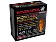 Winchester Supreme Elite Personal Defense Ammunition- Caliber: .410 Gauge- Length: 2.5"- 12 Plated BB's- 3 Plated Cylinder Projectiles- PDX1- Can use with Taurus Judge- Per 10Specs: Caliber: 410GAGauge: .410 GaugeDescription: 3 Defense Discs/12 BB