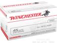 Winchester USA Ammunition, 45ACP, 230Gr Full Metal Jacket - 100 Rounds. Winchester has set the world standard in superior handgun ammunition performance and innovation for more than a century. The USA Line of ammunition is specifically designed with the