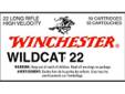 Winchester Wildcat 22LR, 40gr Lead Round Nose, 50 Rounds. Winchester 22 Long Rifle Wildcat ammunition preforms well at a great price. It is the perfect choice for plinking or target shooting. Regardless of the Winchester ammunition you choose, when you