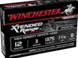Winchester Xtended Range Hi-Density, 12Ga 3", 1 3/8oz #BB Shot - 5 Rounds. Specifically designed for the growing number of hunters who use a shotgun for coyote and predators, Winchester now offers its longest range load, the Supreme Elite Xtended Range